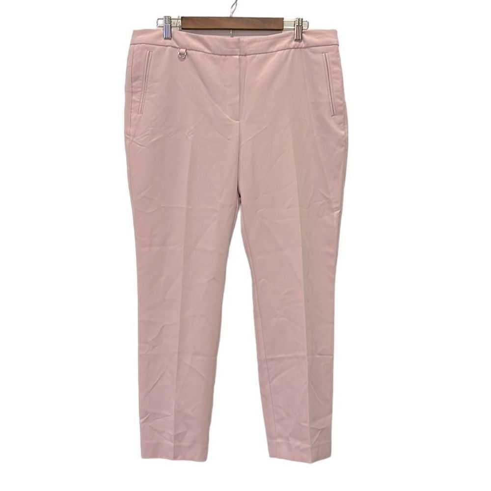 NWT Adrianna Papell Pink Lace Bi Stretch Kate Fit Pants Size 14